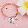 AKTAP Ohana Bracelet Ohana Forever for Always Ohana Jewelry with Hibiscus Flower Charm