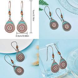 4 Pair Bohemian Vintage Earrings Dangle Drop Earring Jewelry Accessories for Women Girl Supplies