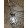 My Prime Gifts Snap Jewelry Rose Gold Toggle Rhinestone Halo Necklace 28'' Holds 18-20mm Snaps