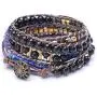 MOFRGO Handmade Braided Charm 5 Wrap Bracelet for Men Women Jasper Ebony Wood Beads Bohemian Adjustable Multilayer Bangle Jewelry MOFRGO Handmade Braided Charm 5 Wrap Bracelet for Men Women Jasper Ebony Wood Beads Bohemian Adjustable Multilayer Bangle Jewelry