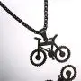 U7 Men Cool Bicycle Jewelry Stainless Steel Wheat Chain Bike Pendant Necklaces U7 Men Cool Bicycle Jewelry Stainless Steel Wheat Chain Bike Pendant Necklaces