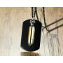 Free-Engraving Stainless Steel 2 in 1 Dog Tag Necklace Cremation Urn Bullet Pendant Necklace for Men Boys