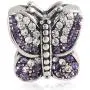 Sparkling Sparkling Butterfly with Australian Crystals Charm 925 Sterling Silver Bead for European Compatible Brand Bracelet Sparkling Sparkling Butterfly with Australian Crystals Charm 925 Sterling Silver Bead for European Compatible Brand Bracelet