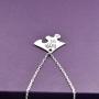 Charm.L Grace 3 Piece of Big Sis Middle Sis Lil Sister Necklace Keychain Set Heart Shape Puzzle