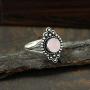 Sterling Silver Plated Genuine Gemstone Round Shape Handmade Solitaire Rings