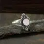 Sterling Silver Plated Genuine Gemstone Round Shape Handmade Solitaire Rings Sterling Silver Plated Genuine Gemstone Round Shape Handmade Solitaire Rings