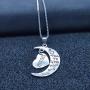 Misola I Love You to The Moon and Back Women Pendants Necklace Best Christmas Birthday Gifts for Mom Daughter Grandama Sisther Jewelry Gifts for Daughter Form Mom and Dad