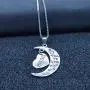 Misola I Love You to The Moon and Back Women Pendants Necklace Best Christmas Birthday Gifts for Mom Daughter Grandama Sisther Jewelry Gifts for Daughter Form Mom and Dad