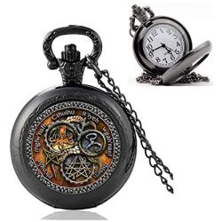 Cthulhu Symbol Pocket Watch Necklace,Steam Punk Pendant, Octopus Pocket Watch Necklace for him, Art Gifts for Her,Women Men Jewelry,N054