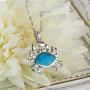 Belinda Jewelz Womens Sterling Silver Cute Sea Crab Design Pendant Necklace