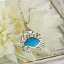 Belinda Jewelz Womens Sterling Silver Cute Sea Crab Design Pendant Necklace