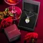 Kate Lynn for Women Necklace Heart to Heart Pendant Made with Crystals from Austria and Cubic Zirconia Jewelry for Mom Birthday Gifts for Her 17''+2'' with Gift Box