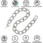 LecAit Cuban Link Chain for Men,Mens 182420MM Iced Out Hip Hop Silver Tone CZ Miami Cuban Link Chain Choker Necklace for Women LecAit Cuban Link Chain for Men,Mens 182420MM Iced Out Hip Hop Silver Tone CZ Miami Cuban Link Chain Choker Necklace for Women