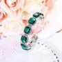 BriLove Womens Wedding Bridal Multi Emerald Cut Crystal Open Bangle Stretch Bracelet BriLove Womens Wedding Bridal Multi Emerald Cut Crystal Open Bangle Stretch Bracelet