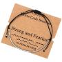 Inspirational Morse Code Encouragement Bracelets for Women Funny Jewelry Gifts for Teen Girls Daughter Sister Best Friend Friendship Adjustable Dainty Silk Beaded Wrap Bracelet