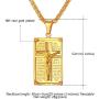 U7 Boys Girls Crucifix Cross Necklace Platinum/Stainless/18K Gold Plated Polished/Vintage/CZ/St Benedict Medal Cross Crucifix Pendant with Chain