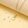SELENECHEN Earrings Star Moon Heart Chunky Hoop Necklace Heart Clip Chain Cubic Zirconia
