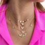 SUNXN Butterfly Necklace Dainty 18K Gold Cubic Zirconia Butterfly Choker Pendant Necklace for Women Teen Girls Jewelry Birthday Gifts