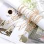 ORAZIO Layered Necklace for Women Star Ball Horn Infinity Leaf Bead Feather Shell Circle Bar Coin Pendant Necklace Chain Jewelry