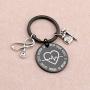 FUSTMW Nurse Gifts Keychain Nursing Graduation Student Gift RN NP Nurses Jewelry Medical Technician Gift Cute Enough to Stop Your Heart Skilled Enough to Restart It