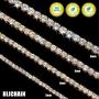 BLICHAIN Tennis Chain Necklace Bracelet 18K Gold Silver Bling Bling Luxury Iced Out Chain 4MM with Cubic Zirconia Stones Hip Hop Jewelry for Men and Women 7inches to 24inches