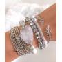 Kinsley Armelle Goddess Collection - Silver Laurel Leaf Bracelet