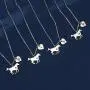MEMGIFT Running Horse Necklace Equestrian Jewelry Personalized Dainty Cute Birthday Gifts for Horse Lovers Her Teen Girls Women Stainless Steel Silver Wild Horse Necklaces Handmade Initial Letter