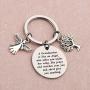 FUSTMW Grandmother Keychain Gifts Grandma Keychain Birthday Gifts Grandma Jewelry Gifts from Grandchildren a Grandmother is Like an Angel
