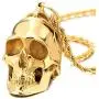 COOLSTEELANDBEYOND Large Stainless Steel Skull Pendant Necklace for Men High Polished with 30 Inches Wheat Chain COOLSTEELANDBEYOND Large Stainless Steel Skull Pendant Necklace for Men High Polished with 30 Inches Wheat Chain