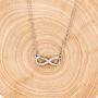 Brands Rose Gold & Platinum Plated Infinity Necklace Cubic Zirconia Pave 8 Shaped Pendant Jewelry Gifts for Women Girlfriend ZY056