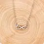 Brands Rose Gold & Platinum Plated Infinity Necklace Cubic Zirconia Pave 8 Shaped Pendant Jewelry Gifts for Women Girlfriend ZY056