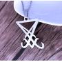 COMTRUD Sigil of Lucifer Satan Satanic Symbol Necklace Premium Stainless Steel Satan Goth Gothic Pendant, Religions Jewelry for Men Women