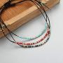Suyi Seed Bead String Bracelet 6Pcs Friendship Bracelet Adjustable Braid Handmade Strand Bracelet Gifts for Women Girls