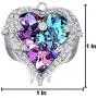Gold Plated Angel Wing Heart Swarovski Crystal Necklace Nova & Co Gold Plated Angel Wing Heart Swarovski Crystal Necklace Nova & Co