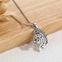 CELESTIA Celtic Horse Head Necklace Women Sterling Silver Pendant Horse Jewelry Gifts for Girls Men and Horse Lovers