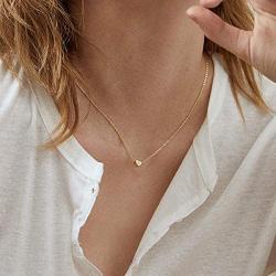 Fashion Heart Initial Necklaces for Women Girls Tiny Initial Necklaces for Women 18K Gold Filled Heart Pendant Letter Alphabet Necklace Kids Heart Letter Initial Necklace Birthday Gifts for Girls