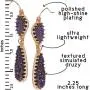 Humble Chic Simulated Druzy Drop Dangles - Boho Glitter Long Double Teardrop Dangly Earrings for Women - Bohemian Created Geode Stone Sparkly Pendants
