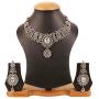 Touchstone Indian Bollywood Intricately Crafted Diamond Look Rhinestone Crystal Colorful Wedding Designer Jewelry Necklace Set in Gold and Silver Tone for Women.