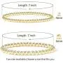 Gold Bead Bracelet for Women,14K Gold Plated Bead Ball Bracelet Stretchable Elastic Bracelet
