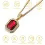 Halukakah Gold Chain for Men Iced Out,18k Real Gold Plated Ruby Pendant Necklace,Full Cz Lab Diamonds Prong Set,with Rope Chain 24''/Tennis Chain 20'',Free Giftbox Halukakah Gold Chain for Men Iced Out,18k Real Gold Plated Ruby Pendant Necklace,Full Cz Lab Diamonds Prong Set,with Rope Chain 24''/Tennis Chain 20'',Free Giftbox