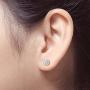 1/4 to 2 Carat Diamond Round Stud Earrings in 14k Yellow or White Gold (H-I, I2-I3, cttw) Bezel Set Screw Back by Diamond Wish
