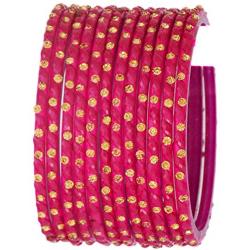 JDZ COLLECTION Indian Glass Bangles Set Indian Costume Bangles Bollywood Glass Bangles Matching Colors Wedding Jewelry Bangles Set for Women,Wedding Bangles for Girls Set of 12