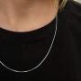 Authentic Solid Sterling Silver Box Chain Necklace 1MM - 3MM, Thin & Strong, Box Chain Sterling Silver, Silver Necklace for Men & Women, Made In Italy, Next Level Jewelry
