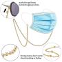 03 3 Pcs Mask Lanyard for Women Anti-Lost Face Mask Holder Chain Strap Gold Link Necklace Around Neck Eyeglass Chain Face Mask Retainer Hanger Keeper Accessory