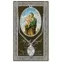 Inspire Nation St Joseph Pendant Pewter Medal on 18 Inch Stainless Steel Chain and Prayer
