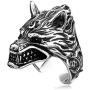 FUTIMELY 9Pieces Vintage Punk Rings Set for Women Men Silver Black Gothic Dragon Snake Claw Octopus Rings Open Stackable Ring Set Jewelry