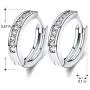 Huggies Earrings, 18K Gold Plated Cubic Zirconia Rhinestone Hoop Earrings for Women Jewelry Gifts Huggies Earrings, 18K Gold Plated Cubic Zirconia Rhinestone Hoop Earrings for Women Jewelry Gifts