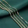 Gold Beaded Anklet,14K Gold Plated Handmade Cute Satellite Diamond Cut Oval and Round Beads Rope Chain Dainty Anklet for Women