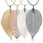 COLORFUL BLING Long Leaves Pendant Necklace Handmade Boho Leaf Sweater Chain COLORFUL BLING Long Leaves Pendant Necklace Handmade Boho Leaf Sweater Chain