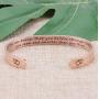Inspirational Bracelets for Girls Rose Gold Cuff Jewelry Stainless Steel Gift for Women Friends